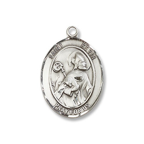 Sterling Silver St. Kevin Pendant w/ Chain