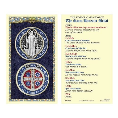 St. Benedict Medal Holy Prayer Cards by Apostle Gear