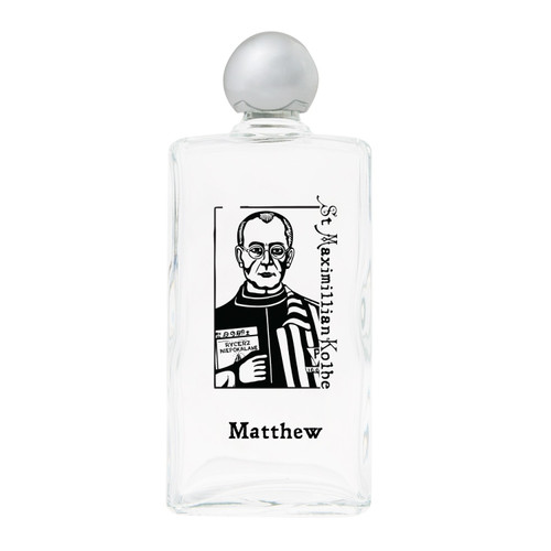 Personalized St. Maximilian Kolbe Holy Water Bottle