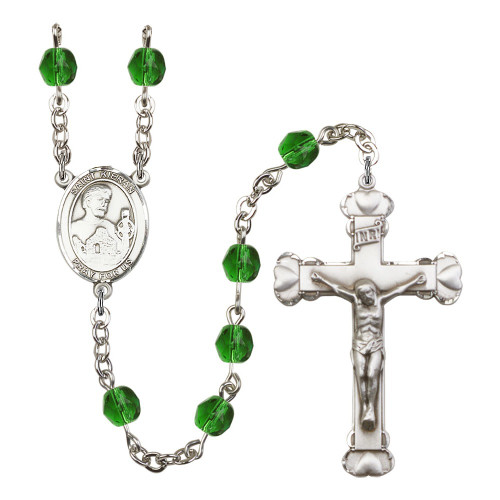 St. Kieran Green May Rosary 6mm