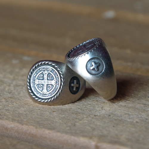 Men's St. Benedict Signet Ring | The Catholic Company®