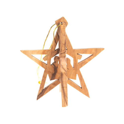 3-D Nativity Christmas Star Ornament 