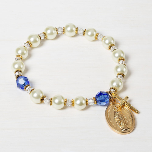 Miraculous Medal Rosary Bracelet
