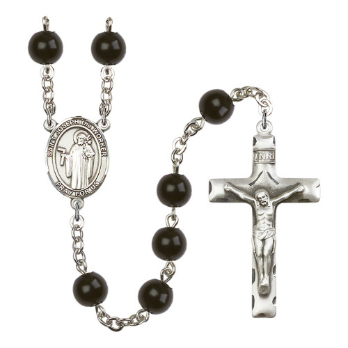St. Joseph The Worker 7mm Black Onyx Rosary