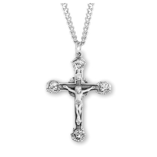 Angel Tipped Sterling Silver Crucifix | The Catholic Company®