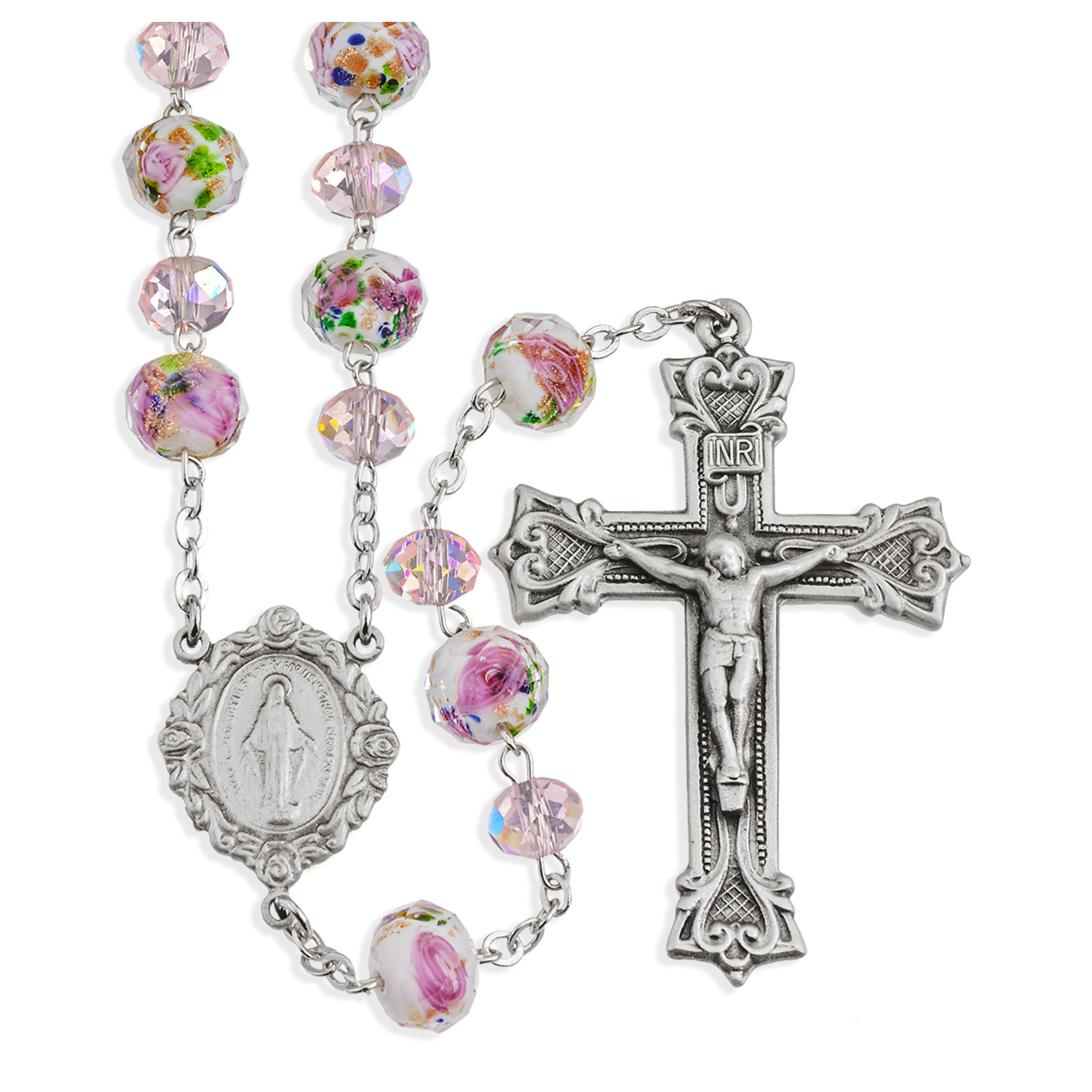 HMH Religious Floral Crucifix and Centerpiece Rosary Making Set