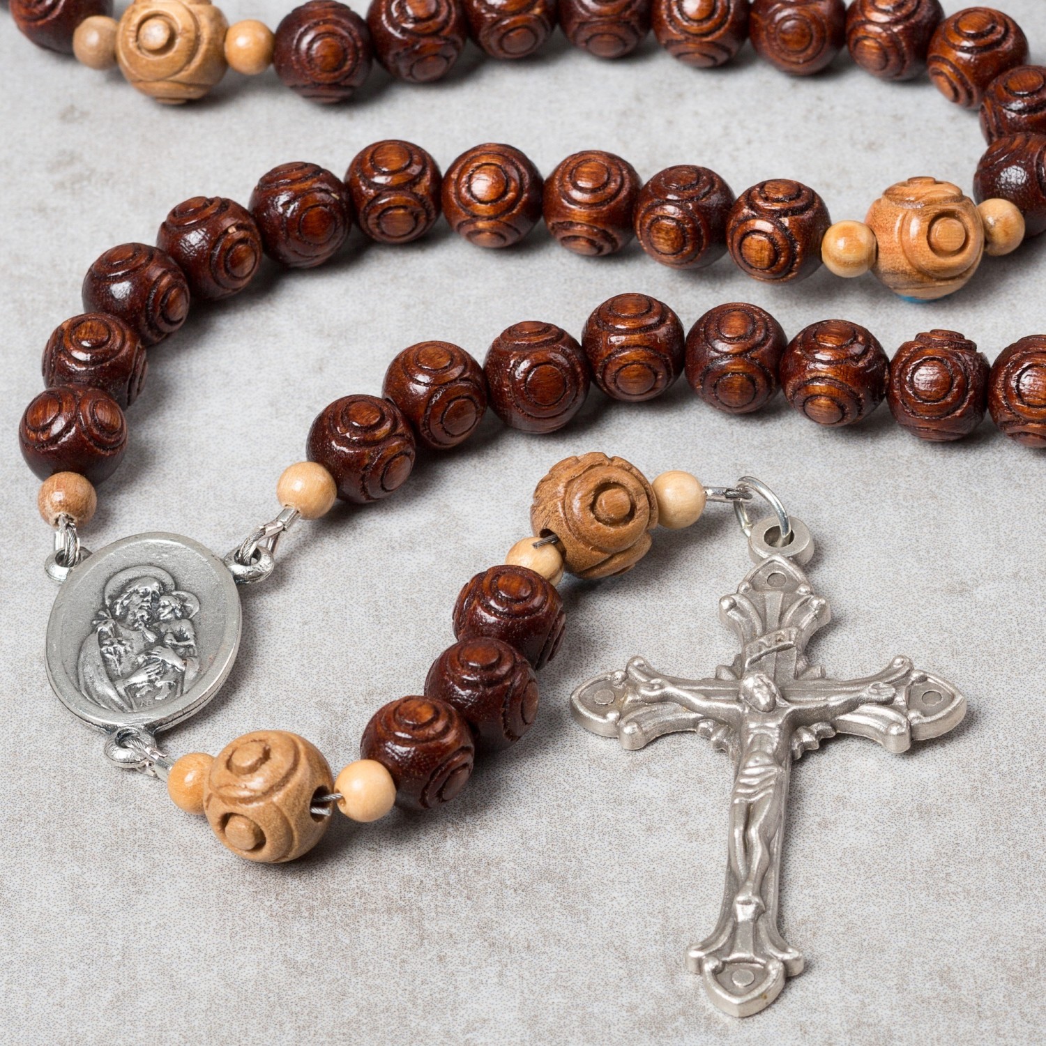 St. Joseph Wood Bead Rosary | The Catholic Company®