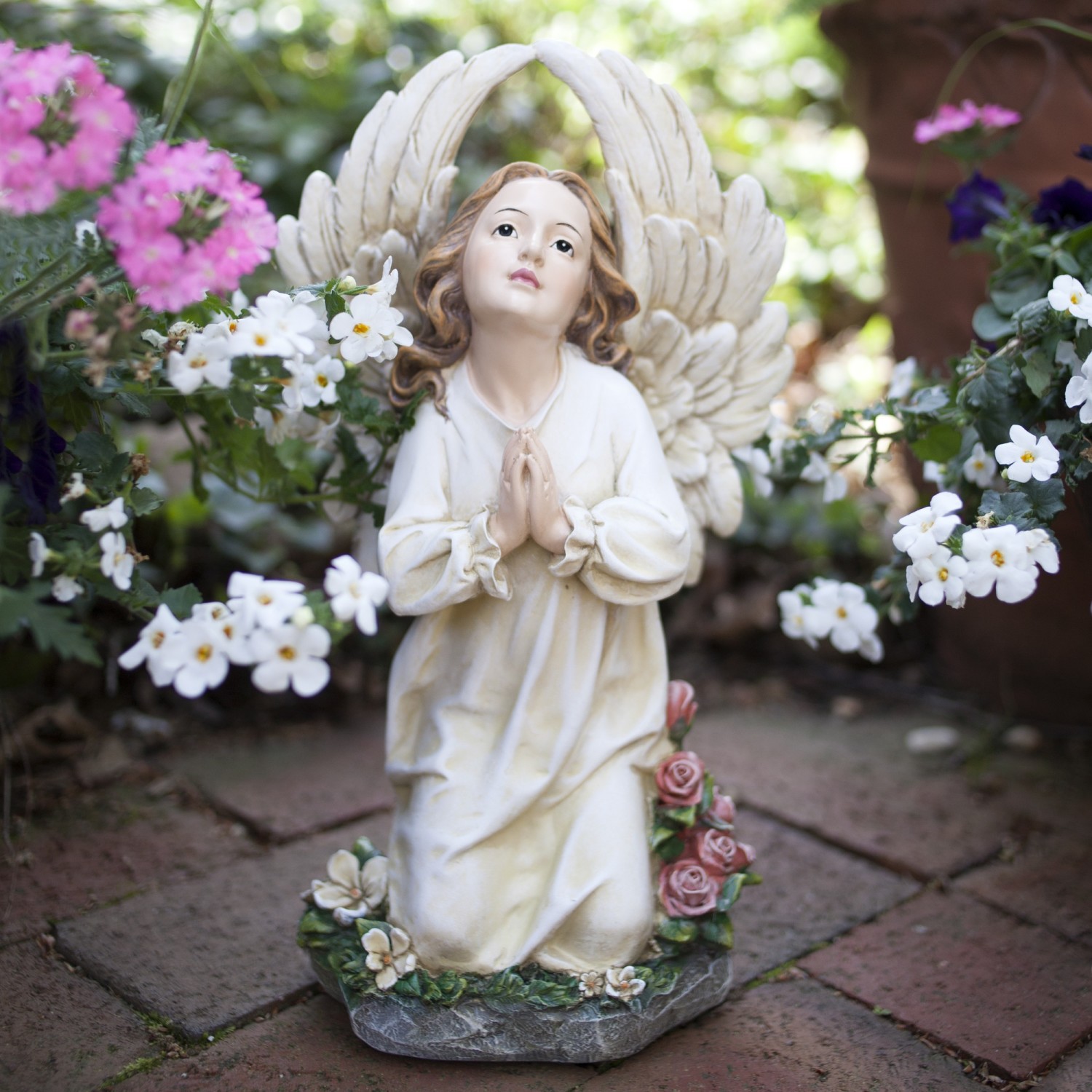 baby angel praying statue