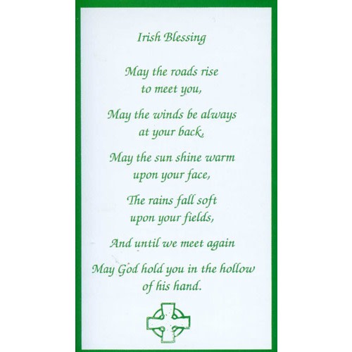Irish Blessing Personalized Prayer Card (Priced Per Card) | The ...