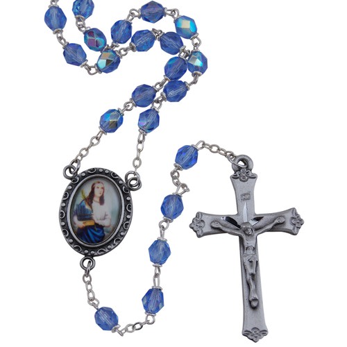 Rosary Making Kit Glass Bead Rosary First Communion Gift Baptism DIY NAVY  BLUE