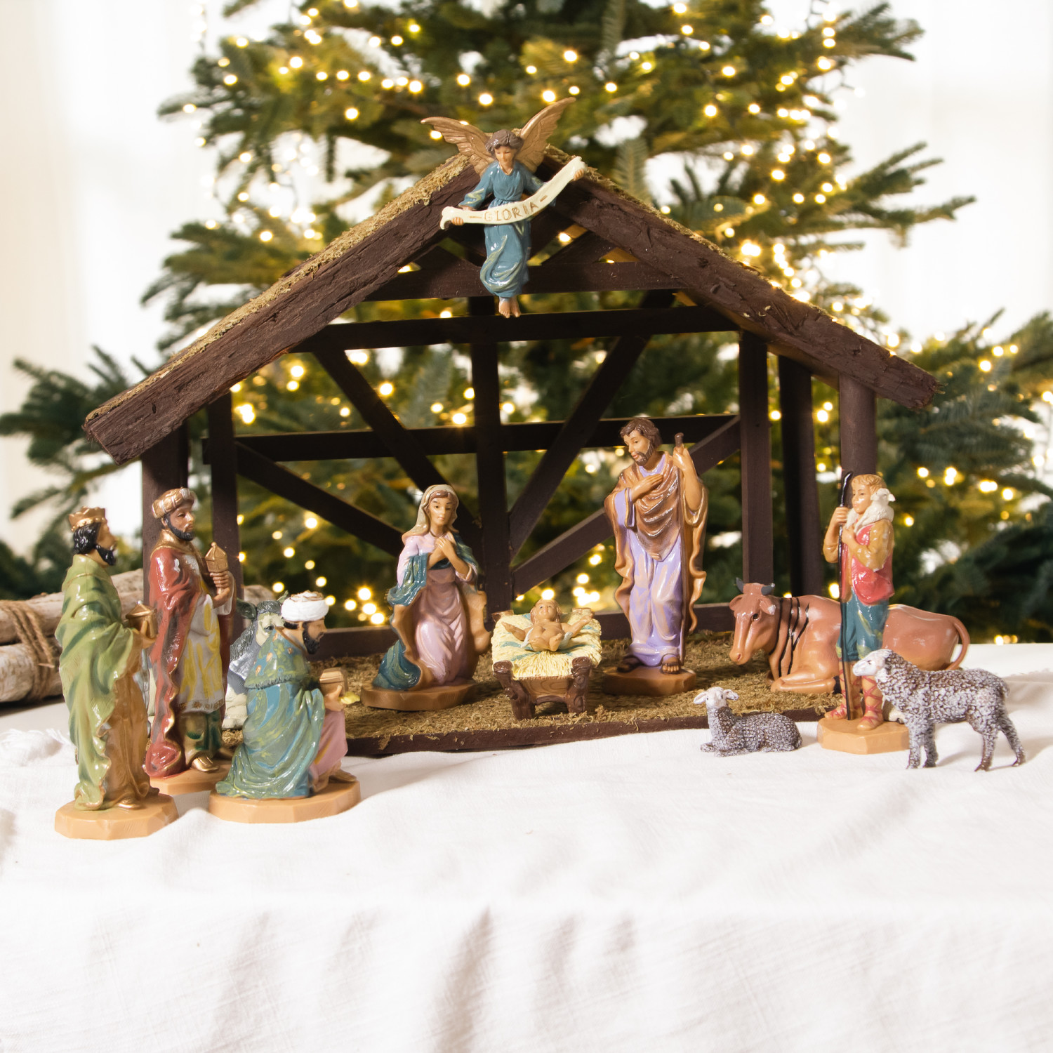 Bible Toys Nativity Set - Christmas Story Manger Scene, 18 Pieces