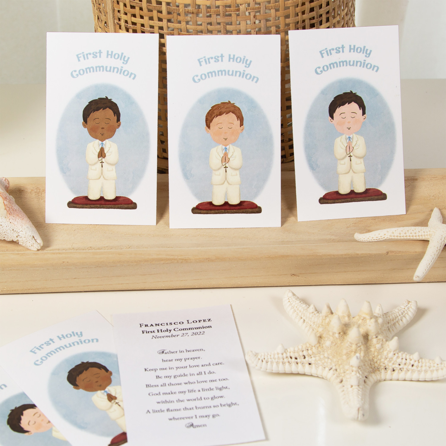 First Communion Personalized Holy Cards
