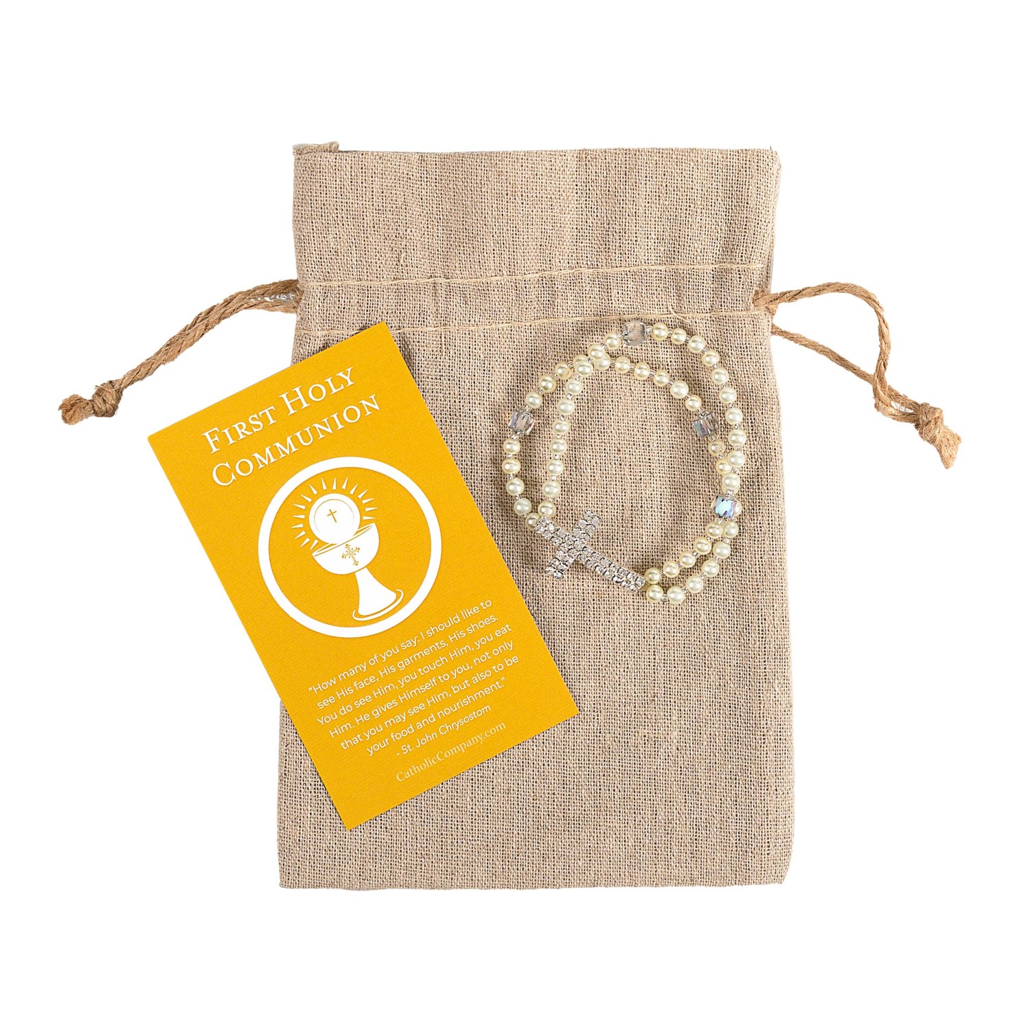 Pearl Communion Bracelet Custom for Her - BeadifulBABY