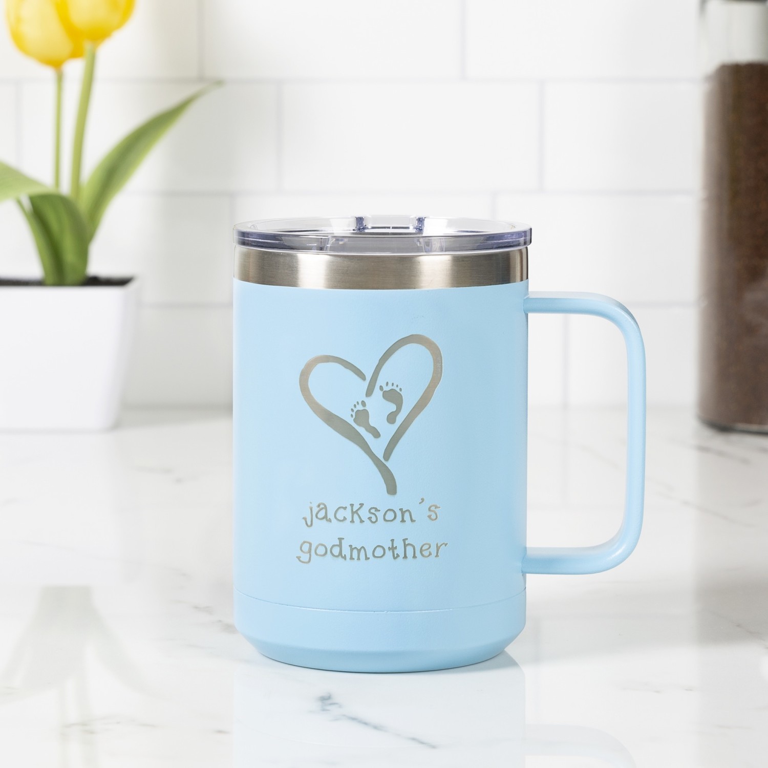 BOY MOM | Personalized Metal Coffee Mug