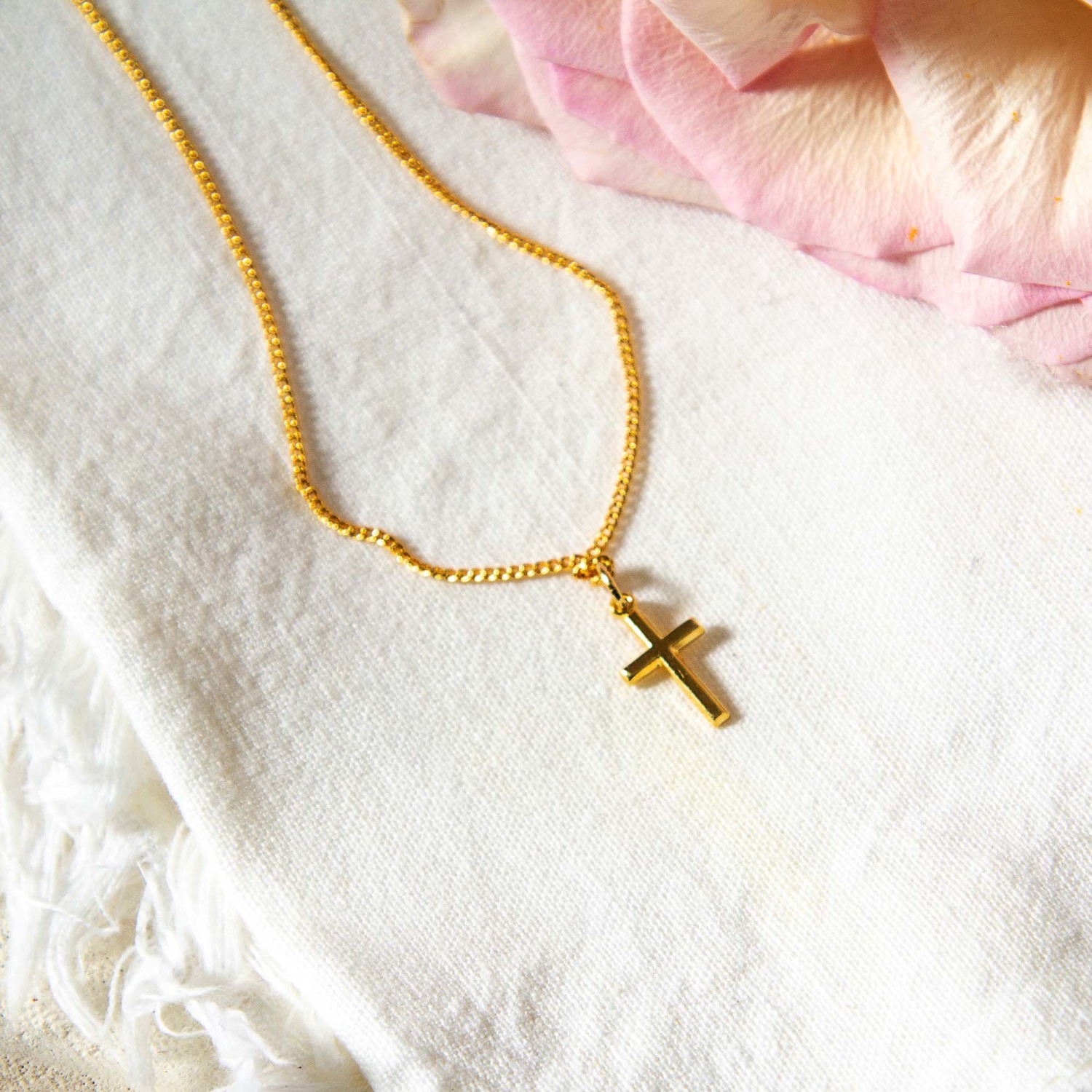 Wooden brown carved cross necklace Michael