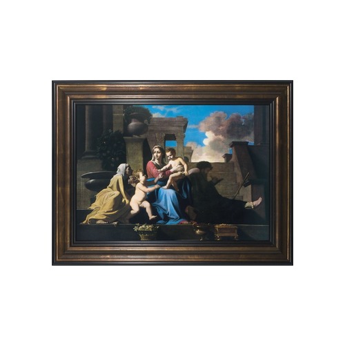 Holy Family On the Steps with Bronze Frame