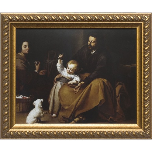 Holy Family with Small Bird by Murillo Gold Frame