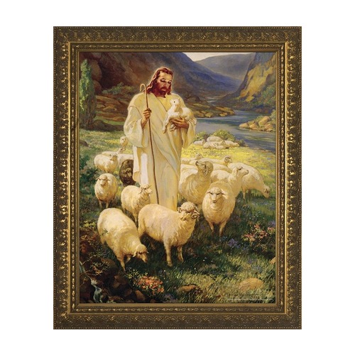 Good Shepherd with Gold Frame