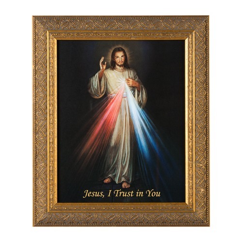 Divine Mercy with Gold Frame