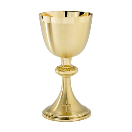 Image of Gold Plated Decorative Node Chalice & Scale Paten or Ciborium