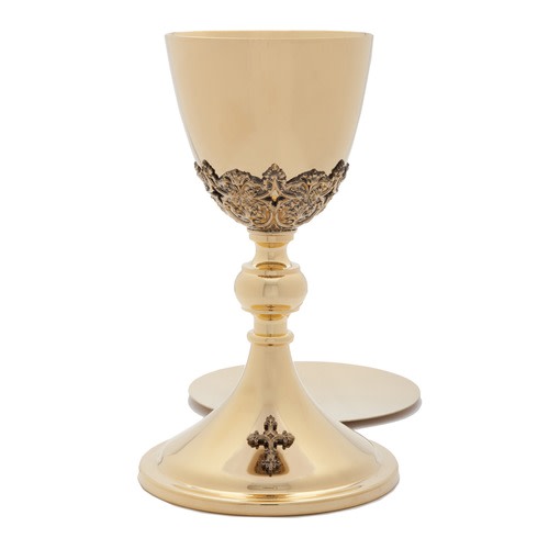 Image of Damask Chalice & Scale Paten Set or Ciborium