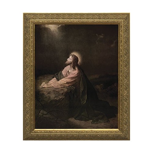 Christ In the Garden of Gethsemane with Gold Frame