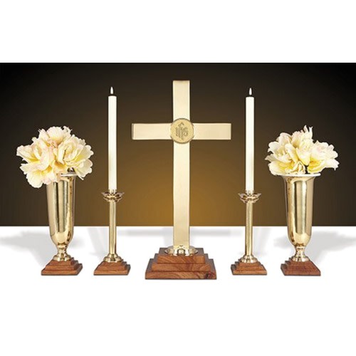Image of Brass Altar Set