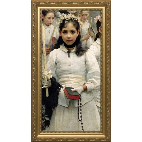 After the First Holy Communion with Gold Frame