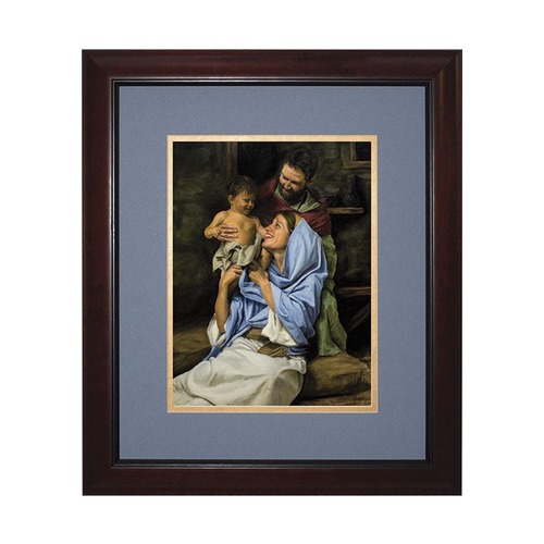 Holy Family II (Matted with Cherry Frame)