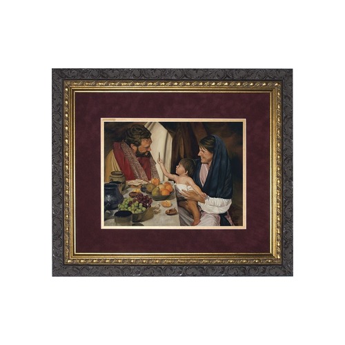 The Holy Family (Matted with Dark Ornate Frame)
