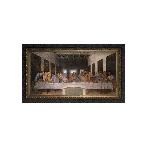 The Last Supper with Dark Ornate Frame