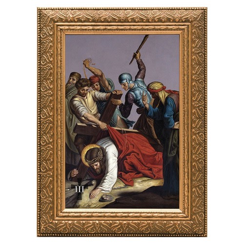 Image of Stations of the Cross (Gold Frame Set 14)