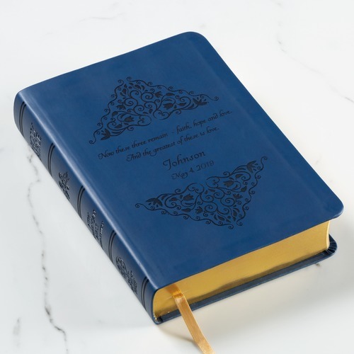 Personalized Greatest Is Love Wedding Bible