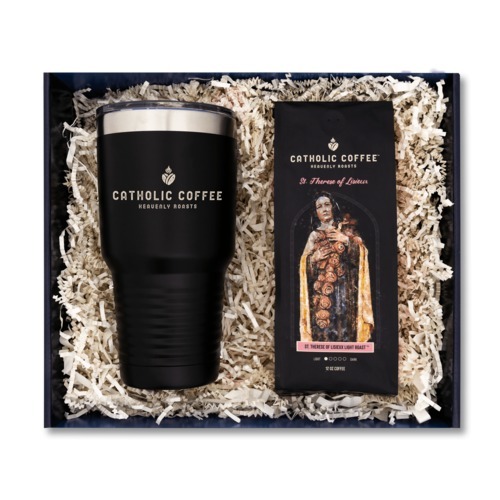 St. Therese of Lisieux Light Roast Coffee and 30Oz Logo Tumbler Gift...