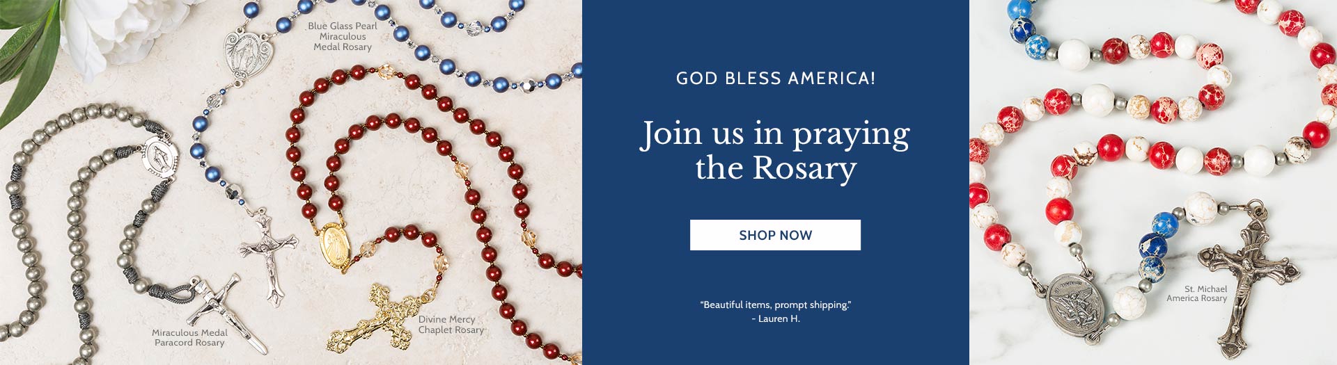 Handcrafted rosaries in patriotic colorsCelebrate Independence Day! Handcrafted rosaries in patriotic colorsCelebrate Independence Day!