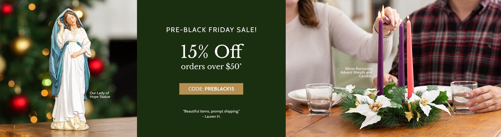 Pre Black Friday Sale! 15% off orders over $50 Pre Black Friday Sale! 15% off orders over $50