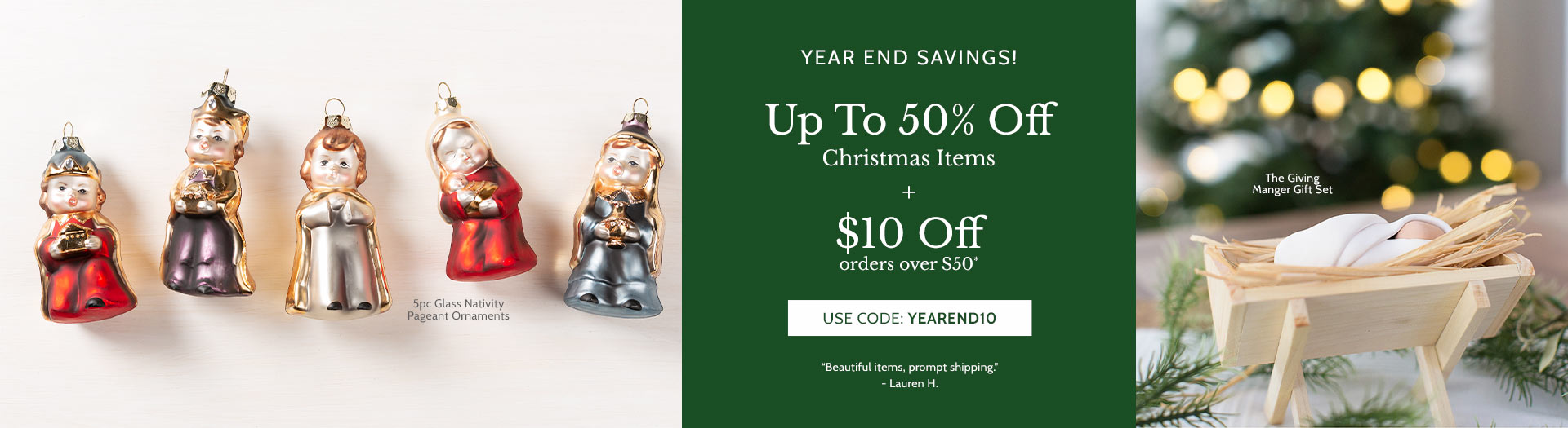 Up to 50% off Christmas Items Plus $10 off orders over $50 Up to 50% off Christmas Items Plus $10 off orders over $50