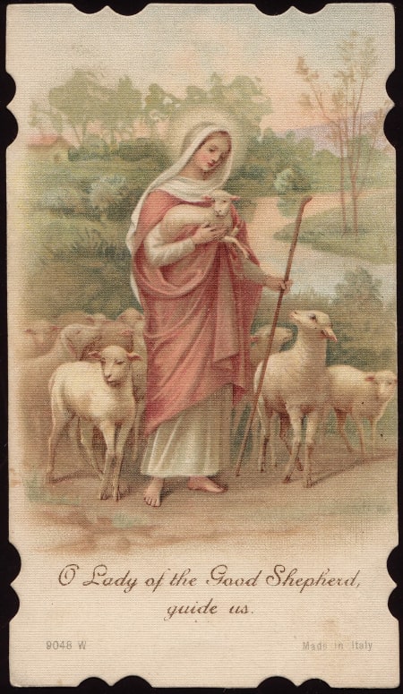 Our Lady of the Good Shepherd - Vintage Prayer Card