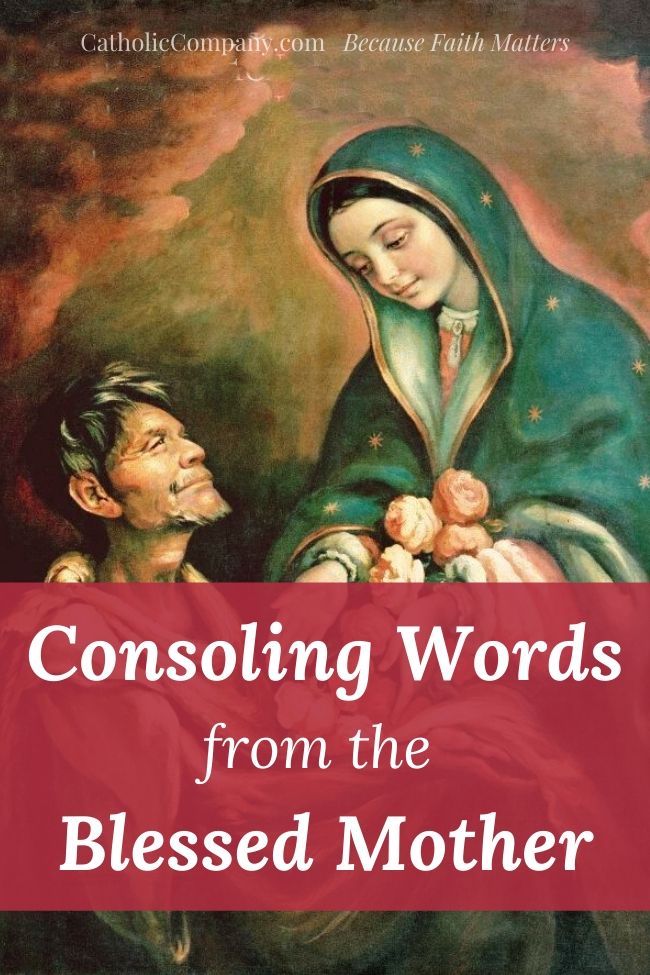 consoling words blessed mother