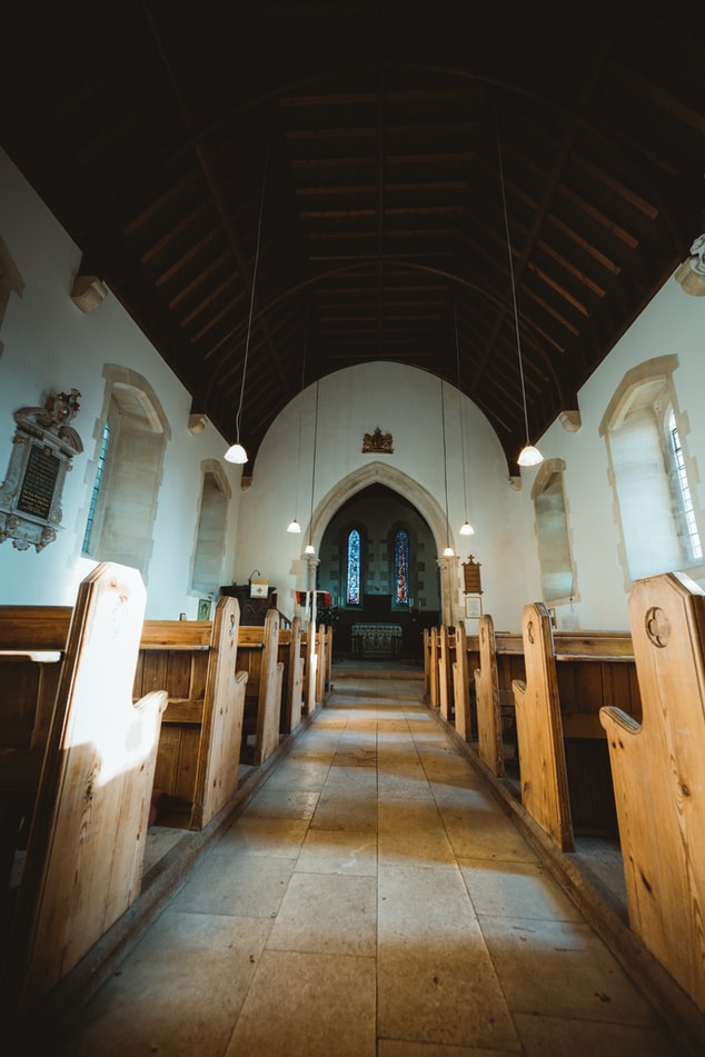 Inside a church