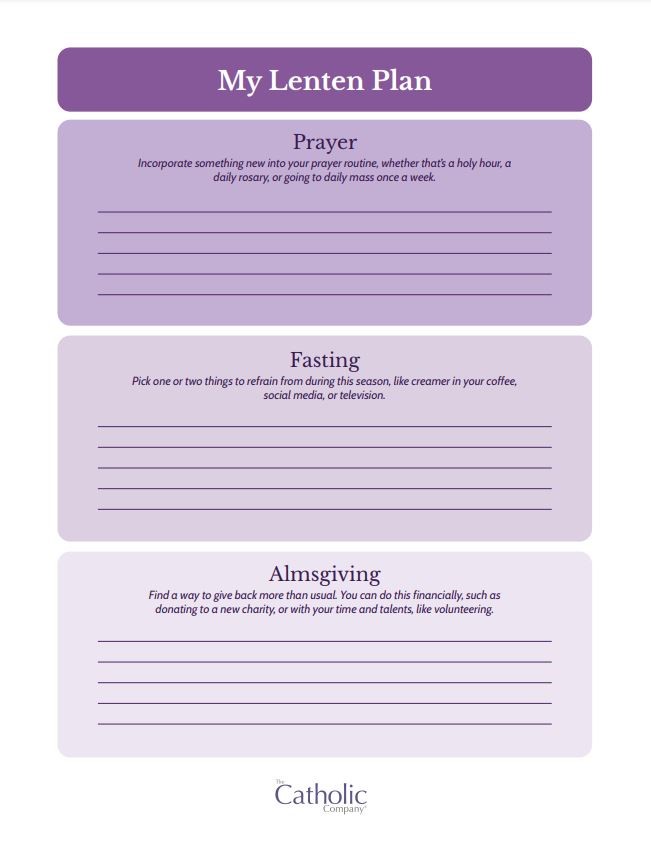 My Lenten Plan PDF My Lenten Plan PDF