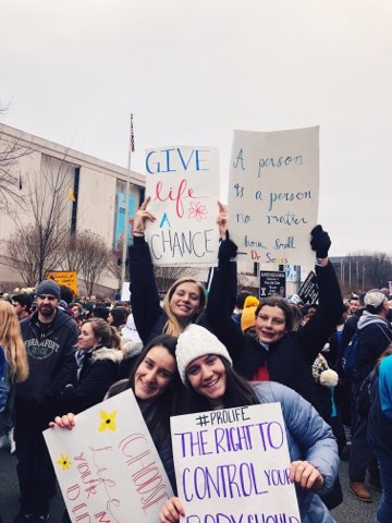 Young women at the March for Life