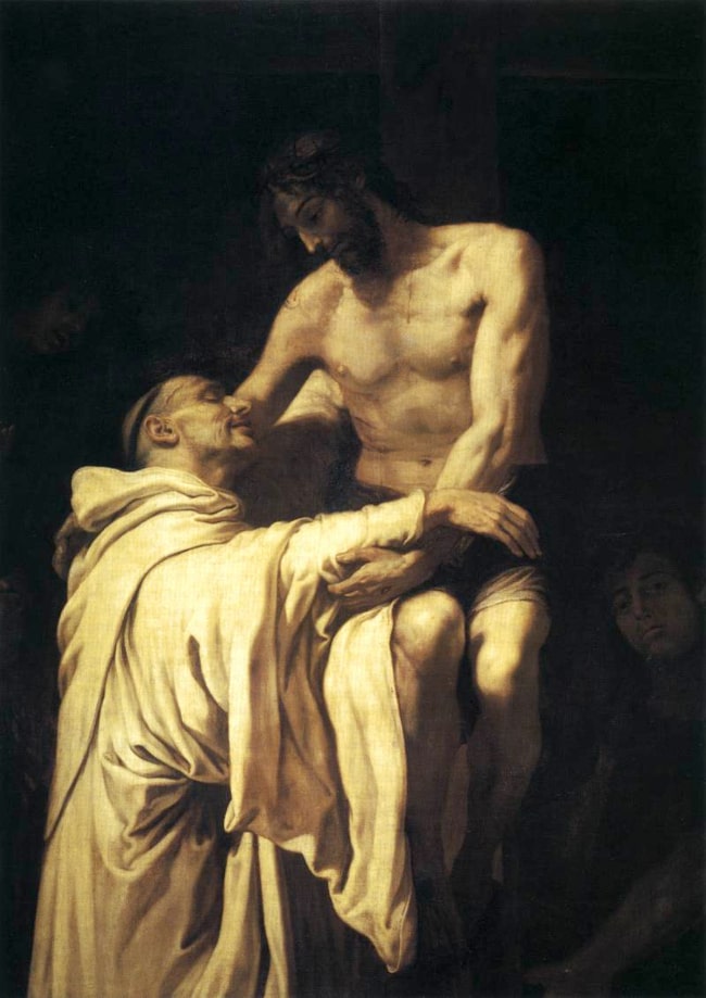 Christ Embracing St Bernard by Francisco Ribalta