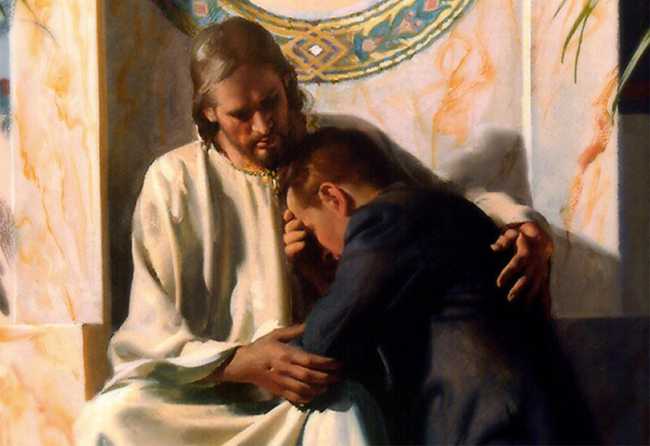 Christ embraces us in Confession