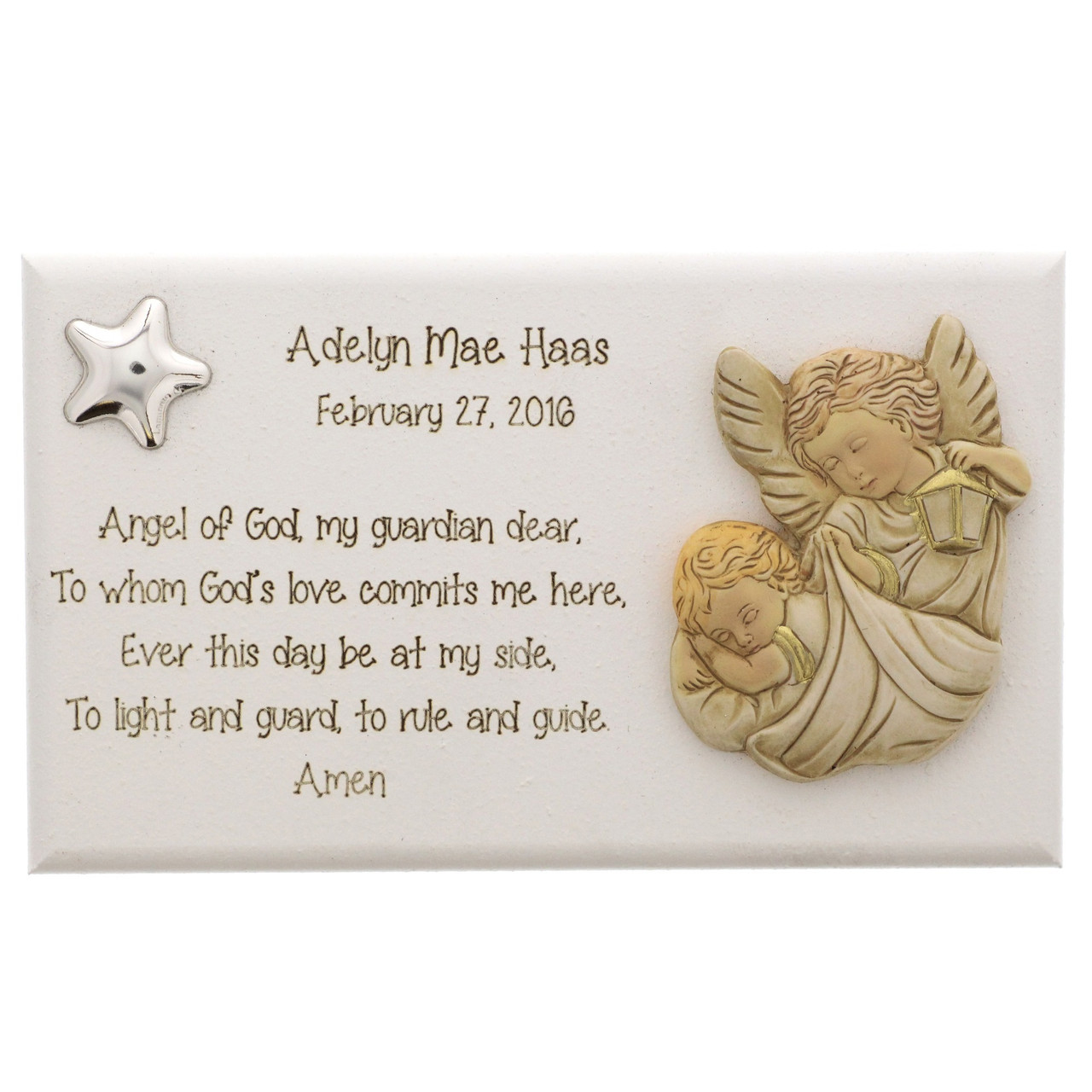 Image of Personalized Guardian Angel Plaque