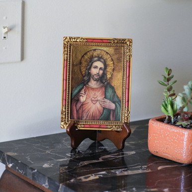 Sacred Heart Framed Wall Plaque