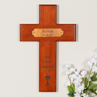 Personalized First Communion Wood Cross