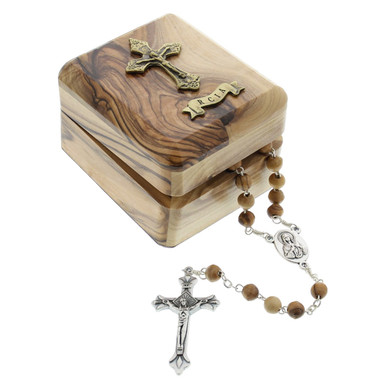 Holy Land RCIA Box with Olive Wood Rosary