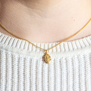 Petite Gold/Sterling Silver Miraculous Medal