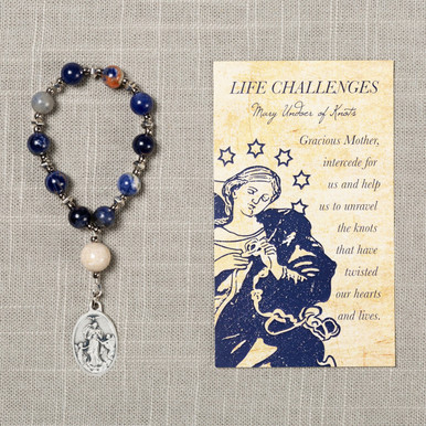 Mary Undoer of Knots Decade Rosary with Card